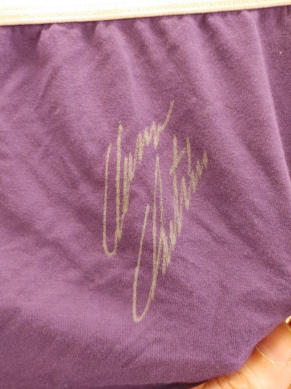COLLECTIBLE Andrew Christian Autographed Almost Naked Purple Briefs NWT - Large